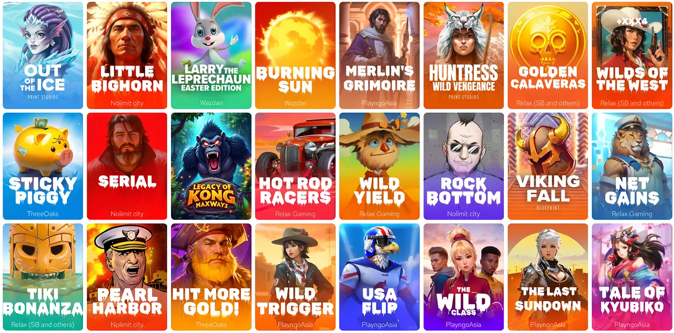 Valor Casino featured games